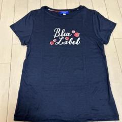 バーバリーブルーレーベル♪リボン付きTシャツ38 M相当 バーバリーブルーレーベル リボン Tシャツ sizeM/ピンク