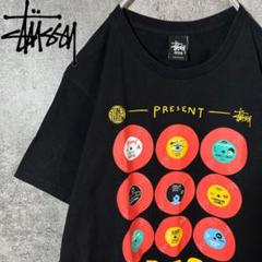[大人気] ステューシー　Tシャツ　レアプリント　レコード　CD 存在感◎