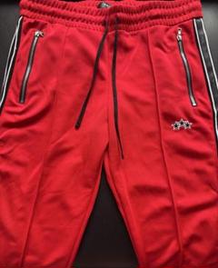 正規品 アミリ AMIRI サイドライン トラックロングパンツ(レッド/赤) 未使用 AMIRI サイドライン グリッター LOVERS トラックパンツ