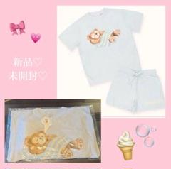 新品】ルームウェア水色／ダッフィー＆フレンズ（ジェラートピケ