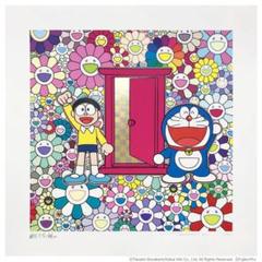 村上隆 のび太とドラえもんがお花の中にいます 版画のサムネイル