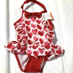Gymboree 新品タグ付 ハート柄フリル付き水着 12-18ヶ月