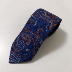 ETRO エトロ ペイズリー柄ネクタイ コットン×リネン混 Italy製 美品