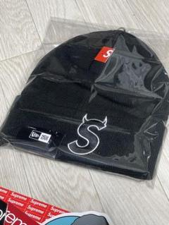 Supreme ブラック ニット帽　Sロゴ　ツノ Supreme ブラック ニット帽 Sロゴ つの ツノ