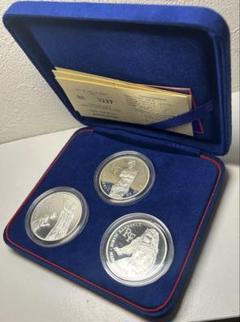 3667【フランス銀貨】1989年100フラン　大型　銀貨　銀貨　古銭 フランス 100フラン銀貨 1989年 プルーフ 人権 | ミスターコインズ
