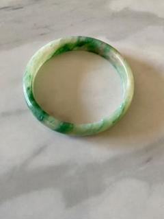 稀少美品本翡翠ハングル[証明書付き] 23-1 訳あり処分品 54MM ミャンマー産天然 無処理 本翡翠