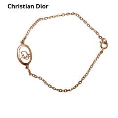 Christian Dior　ブレスレット　チェーン　ロゴ　ゴールドメッキ