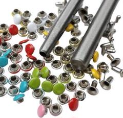 120pcs 3/4mmタイニーリベット パンチングツール レザークラフ
