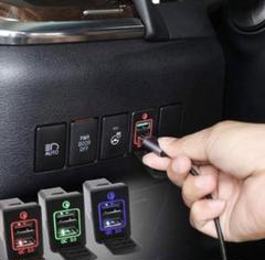 車　スイッチホールアクセサリー　USB2個口　検電テスター付