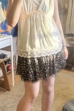 森ガール フェアリーコア♡花柄レース2弾フリルレイヤードミニワンピ ベージュ系 限​定​販​売​】 森ガール フェアリーコア♡花柄レース2弾フリル