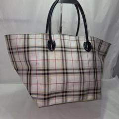 【美品】BURBERRY　チェック柄トートバッグ 大容量　バーバリー