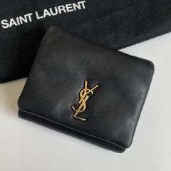現行☆極美品】サンローラン カリプソ 三つ折り財布 YSLロゴ