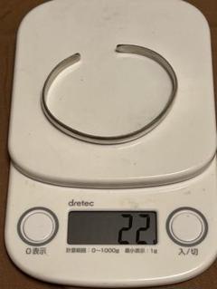シンプルブレスレット 22g silver