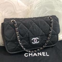 CHANEL マトラッセ チェーンショルダーバッグ コーティングナイロン 黒のサムネイル