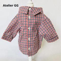 新品　Atelier GG (2サイズ) チェックシャツ　犬服 Atelier GG チェックシャツ ブルー 犬服 - メルカリ