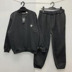 新品★メンズ★Mサイズ★ブランド★裏起毛スエット上下セット チャコール 4681