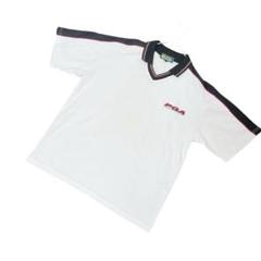 PGA 半袖　Tシャツ　ポロシャツ　ゴルフ　メンズ　コットン　白　刺繍　L