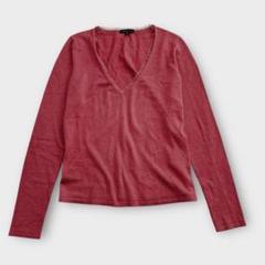 セオリー（2）上質♪カシミヤコットンVネックニット ピンク 上品きれいめ