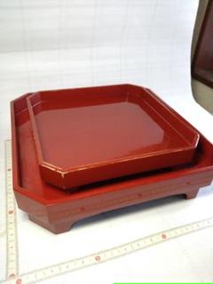 御膳セット御膳二の膳三の膳脚付脚無塗物膳1セット分