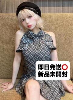 GRY【即日発送】Darich リボンチェックノースリブラウス タグ付♡