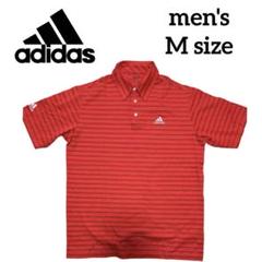 【美品】アディダス　メンズ　ポロシャツ　M 赤