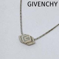 【美品】GIVENCHY ジバンシー シルバー ロゴ チェーン ネックレス