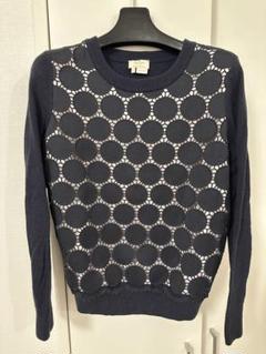 kate spade ケイトスペード ビジュー 襟 ウールカシミヤニット S kate spade ケイトスペード ビジュー 襟 ウールカシミヤニット S
