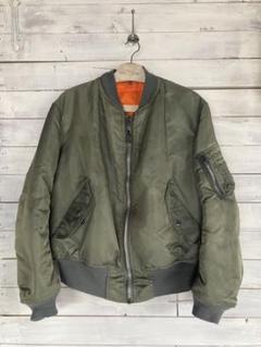 MA-1 IDEAL サイズL USA製 U.S.A.製時代80,s IDEALジッパー希少カラーMA-1〉U.S.A.製80年代