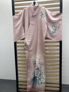 訪問着 ピンク地 花柄 正絹 裏地白 上品やわらか 着物 フォーマル用 訪問着 ピンク地 花柄 正絹 裏地白 上品やわらか 着物 フォーマル用