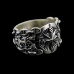 【A019】リング　メンズ　シルバー　コンパス　アクセサリー　指輪　20号