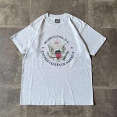90s BESTタグ USA製 Tシャツ プリントロゴ L グレー A295