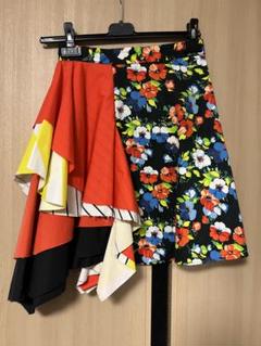 良品☆MSGM スカート 膝丈 フリル 花柄 イタリア製 バックファスナー 良品☆MSGM スカート 膝丈 フリル 花柄 イタリア製 バックファスナー