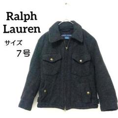 極美品♪ラルフローレン ウールロングコート アルパカ混 ヘリンボーン ライダース アルパカウールショールカラーコート(F ECRU): アウターanuans
