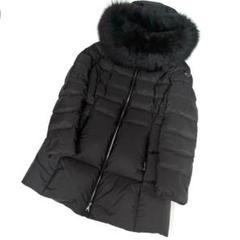 【極美品】PRADA プラダ ファー ロング ダウンジャケット ブラック 46