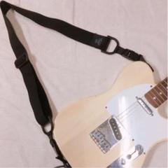 ギターストラップ‼️シンプルブラック(ノ≧∀≦)ノメッシュ加工‼️