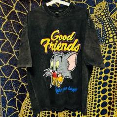 Tom and Jerry メンズ Tシャツ グロテスク XL 2XLウォッシュ