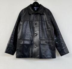 超スペシャル 90s ポロ ラルフローレン レザー カーコート M ブラック 超スペシャル 90s ラルフローレン レザー カーコート S ブラック