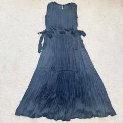 値下！ランバンオンブルー　ブラック 長袖 ワンピース コンビフレアワンピース[品番：LAVW0016720]｜LANVIN en Bleu