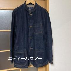 美品/XL☆エディーバウアー デニムカバーオール RAMIE素材【リネン】コート 美品/XL☆エディーバウアー デニムカバーオール RAMIE素材