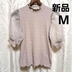 新品 Leahmatin チュール袖カットソー サマーセーター