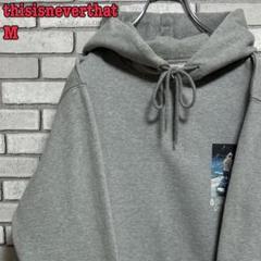 thisisneverthat☆プルオーバーパーカー ビッグロゴ グレー M