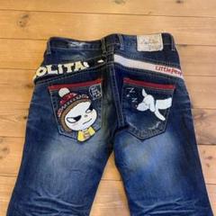 ロリータ LOLITA JEANS 奈良美智 コラボ 刺繍ロゴ ジーンズ