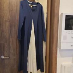 Houlirya ネイビー・ホワイト ロングワンピース
