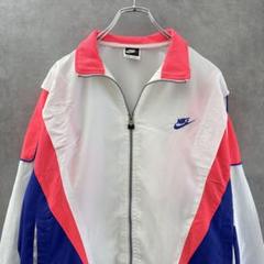 ファッション 90s OLD ホワイト×ネイビー ナイロンジャケット ナイキ NIKE ジャケット・アウター