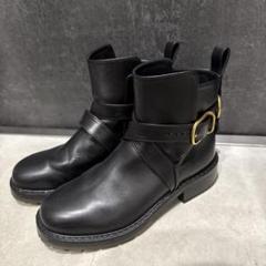 高級18万円●Chloe クロエ レザーブーツ 23.5cm程 箱付き 破損あり 高級18万円○Chloe クロエ レザーブーツ 23.5cm程 箱付き 破損