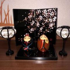 輪島漆塗り ミニ雛飾り お雛様