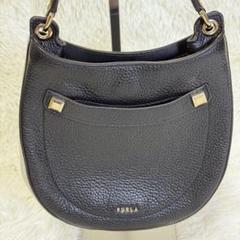フルラ アフロディーテ ミニ 2way ショルダーバック 黒 レザー