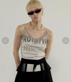 MAISON SPECIAL　ミックスレースキャミソール　ブラック Mixed Lace Camisole/ミックスレースキャミソール【MAISON