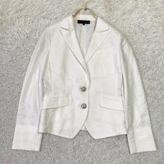 UNTITLED テーラードジャケット ホワイト 1 キレイめ お呼ばれ 上品