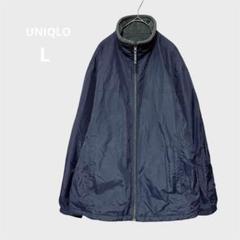 old UNIQLO/紺タグ/ブルゾンジャケット リバーシブル/古着好き2031
